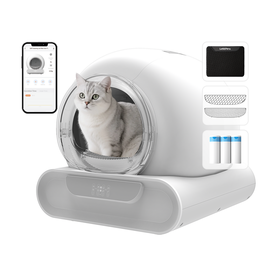 AmzFolk D1 Integrated Safety Self-Cleaning Cat Litter Box