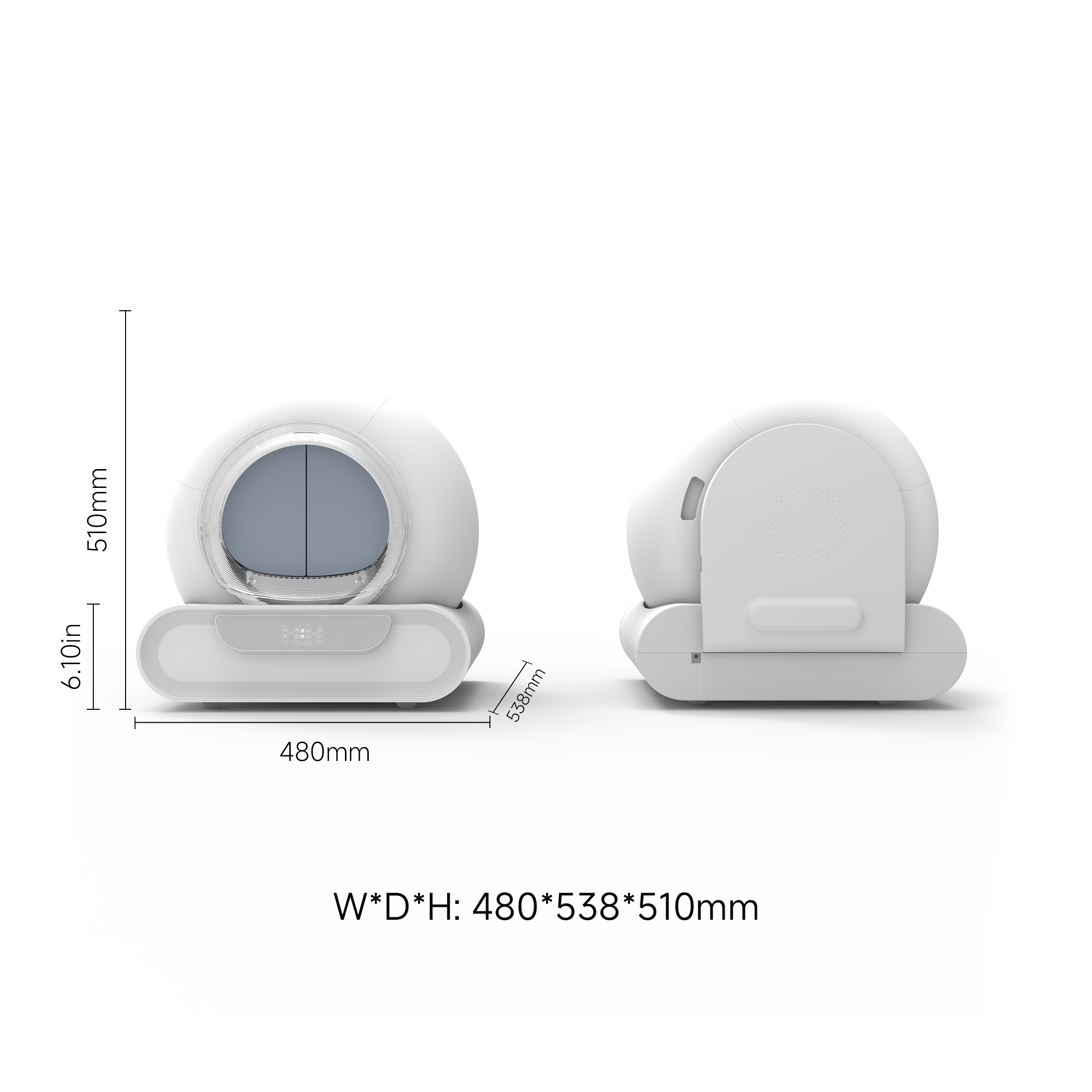 AmzFolk D1 Integrated Safety Self-Cleaning Cat Litter Box